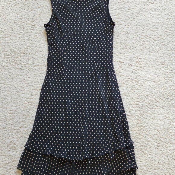 Ann Taylor Women's Black and Cream Dress - Picture 3 of 5